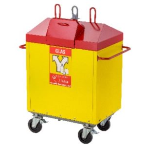 800 L stalen glascontainer